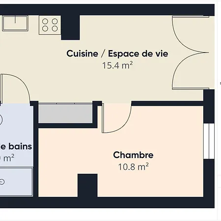 דירה The Board-appartement 4 Adt 1 Enf -piscine Commune *